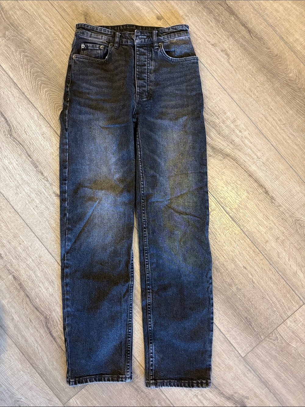 Ksubi Women's Straight Leg Jeans in Black Sz 23
